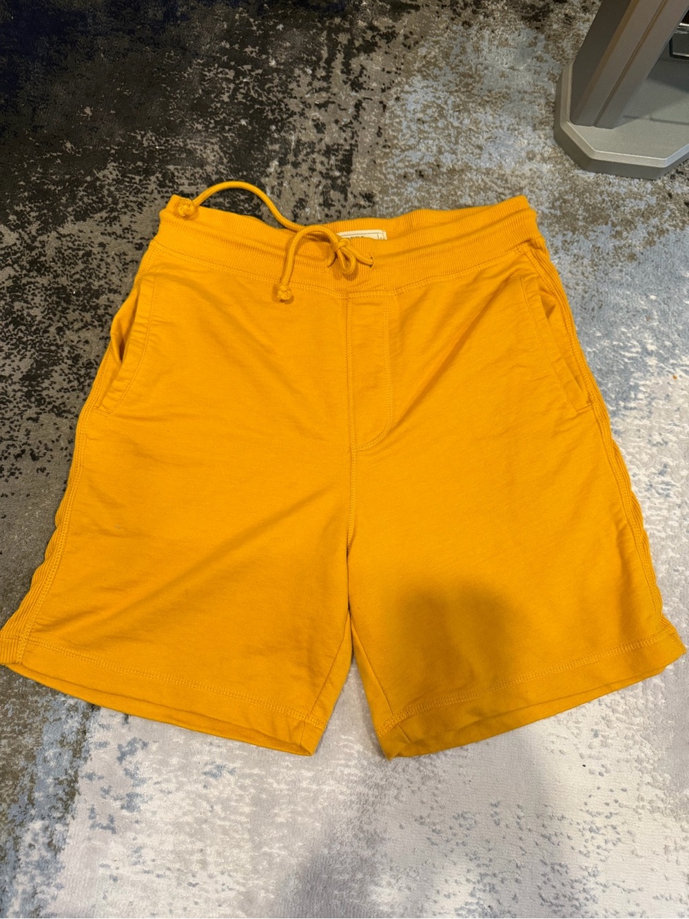 Free Planet Men's Bright Yellow Athletic Drawstring Shorts